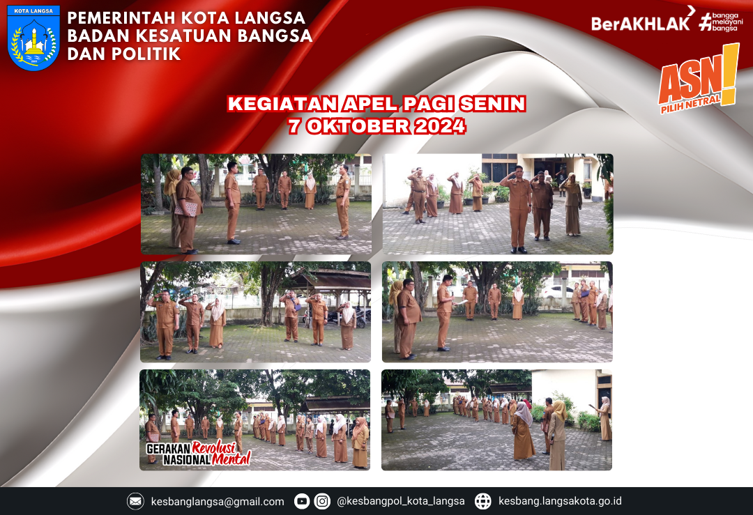 Kegiatan Apel Senin Pagi 7 Oktober 2024
