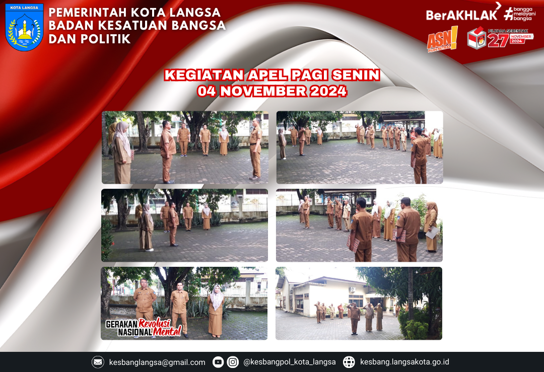 Kegiatan Apel Senin Pagi 04 November 2024