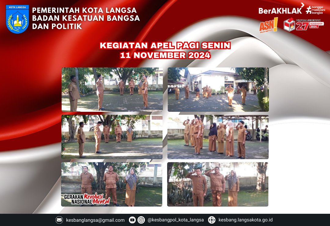 Kegiatan Apel Senin Pagi 11 November 2024