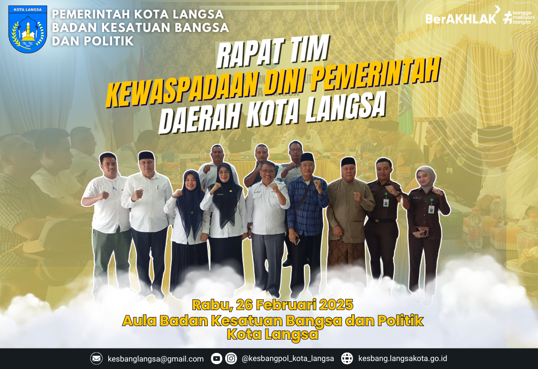 Kepala Badan Kesatuan Bangsa dan Politik Kota Langsa Memimpin Rapat Tim Kewaspadaan Dini Pemerintah Kota Langsa