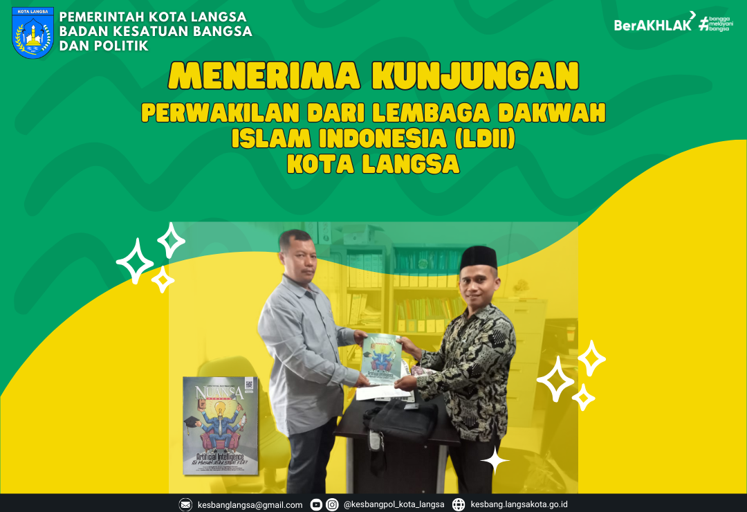 Kepala Badan Kesatuan Bangsa dan Politik Kota Langsa menerima kunjungan perwakilan dari Lembaga Dakwah Islam Indonesia (LDII)