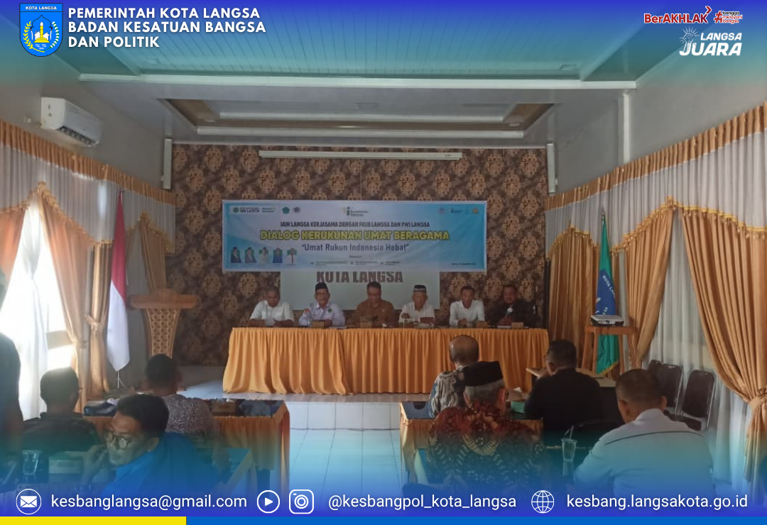 Kesbangpol Kota Langsa Hadiri Dialog Kerukunan Umat Beragama